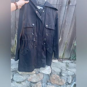 Kenneth Cole New York black jacket with hood size small